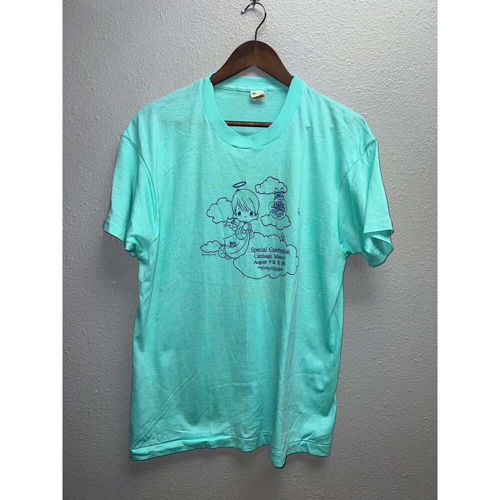 Vintage Precious Moments Shirt The Enesco Collectors Club Carthage 1991 Tee VTG